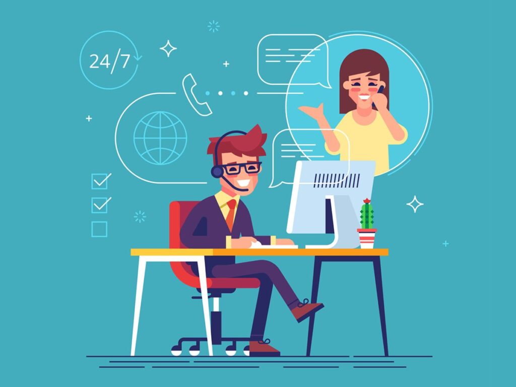 Service client d'un site marchant au top